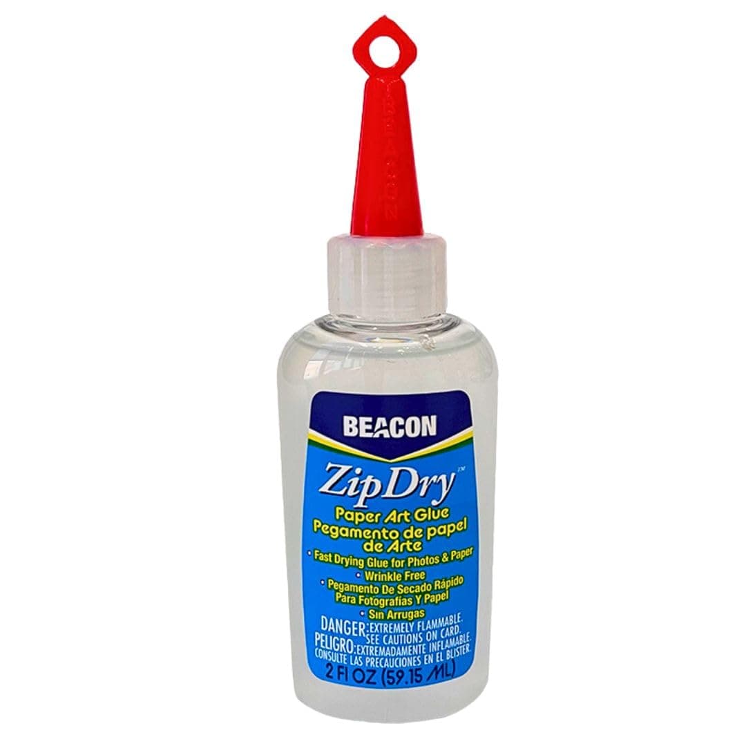 Beacon Zip Dry Paper Adhesive Glue 2oz Carded