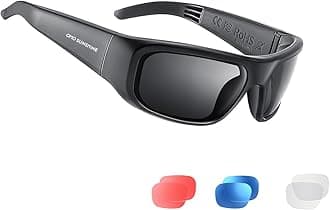 Bluetooth Audio Sunglasses, Lightweight Open Ear Sport Glasses, 10H Playtime, UV400 ANSI Z87.1, Water Resistant with Voice Control