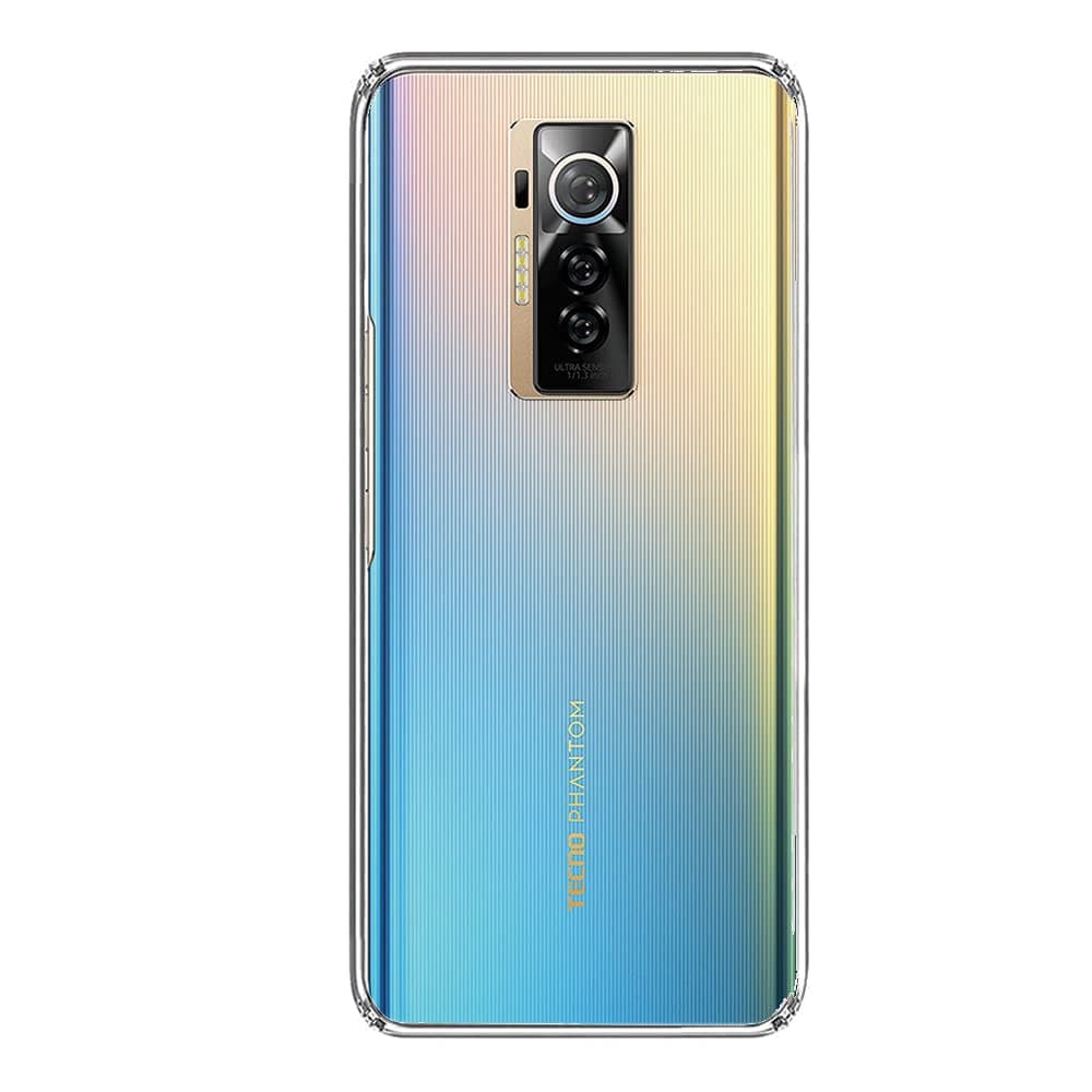 Etechnic Silicone Back Cover for Tecno Phantom X Back Cover | Slim Soft Back Case for Tecno Phantom X (Transparent)