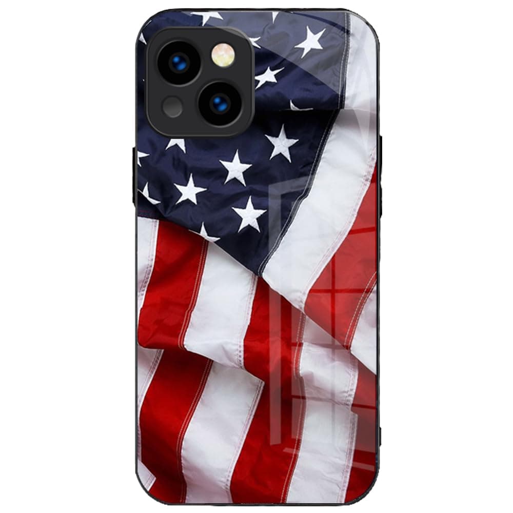 Non-Yellowing TPU Bumper Case for iPhone 14 Plus Pink Ribbon Case Compatible with iPhone 14 Plus Christ Cross USA Flag