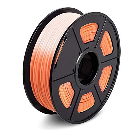 3 idea Imagine Create Print Sunlu Color Changing Orange PLA 3D Printer Filament 1.75mm with Temperature, 1 Kg