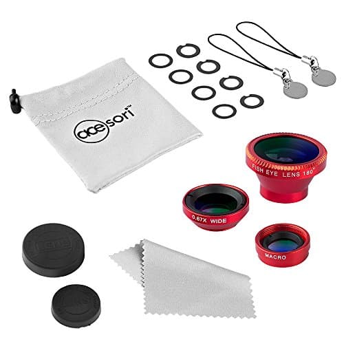 Acesori LensKit Smartphone Camera 5 Piece kit, Fire Red (Pack of 3)