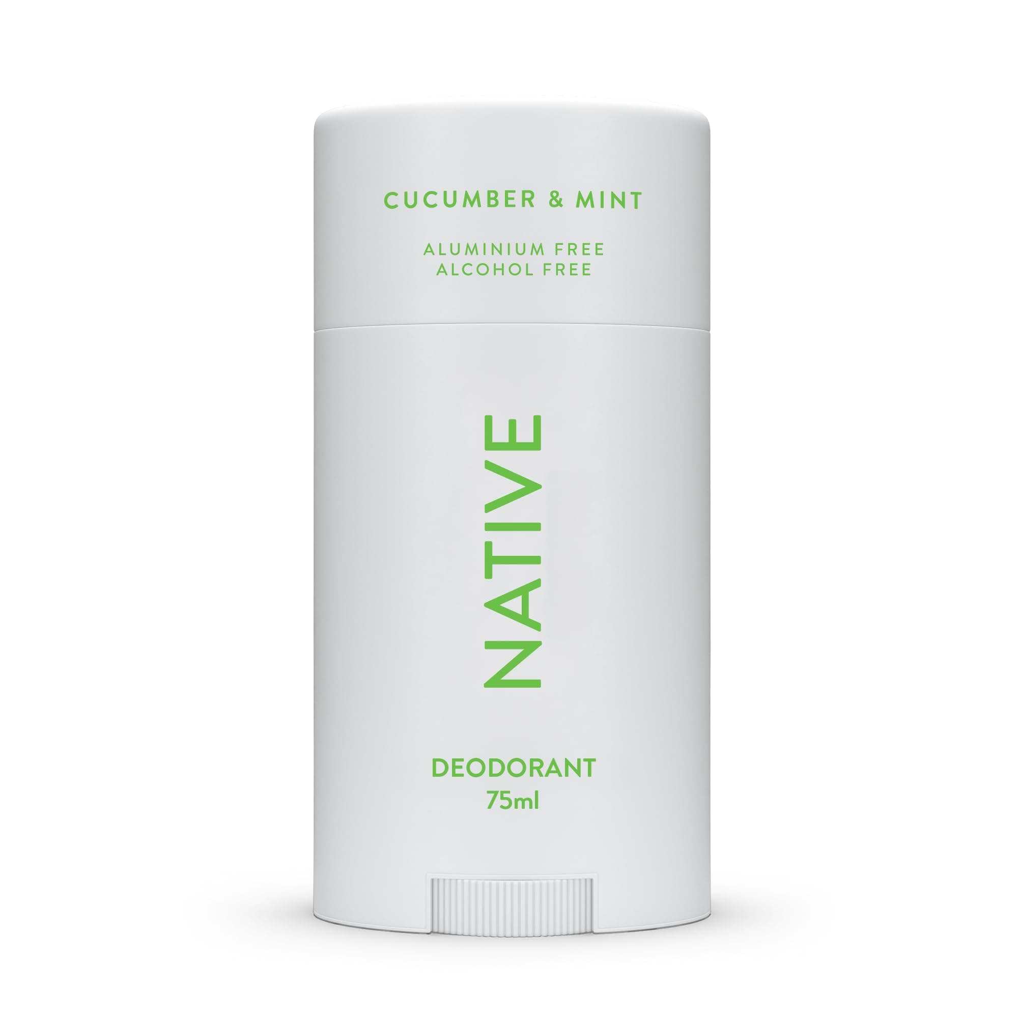 Deodorant Womens & Men - Alcohol & Aluminium Free - Cucumber & Mint Scent - Naturally Derived with Shea Butter, Coconut Oil & Baking Soda - 72 Hour Odor Control (75ml)