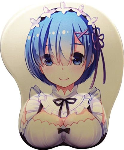 GB Arts Re:Zero Rem Silicon Gaming Mousepad Wrist Support 3D Peach Skin