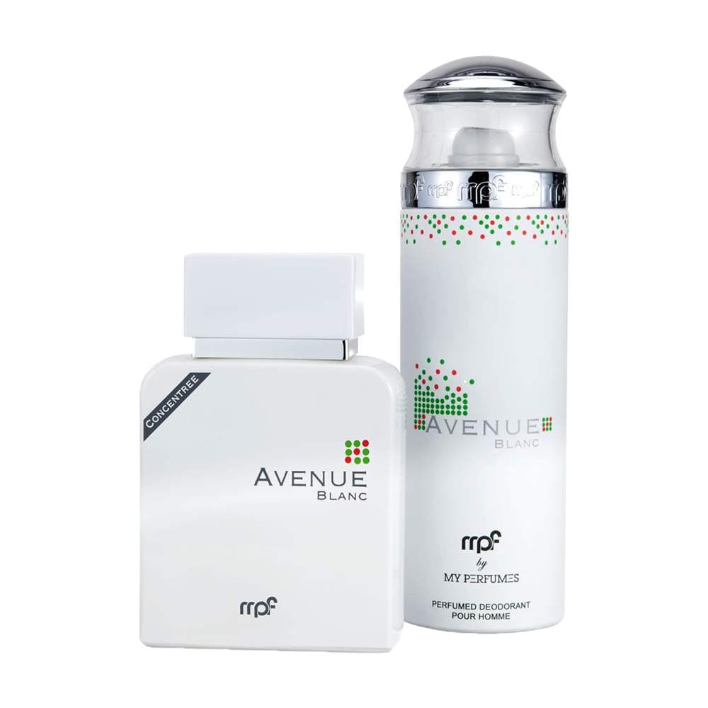 Mpf Avenue Blanc Perfume Gift Set For Men, Eau De Parfum, 100 ml + Deodorant, 200