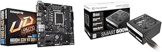 GIGABYTE H610M S2H V2 DDR4 (H610/ Intel/LGA 1700/ Micro ATX/ DDR4 & Thermaltake Smart 500W 80+ White Certified PSU, Continuous Power with 120mm Ultra Quiet Cooling Fan
