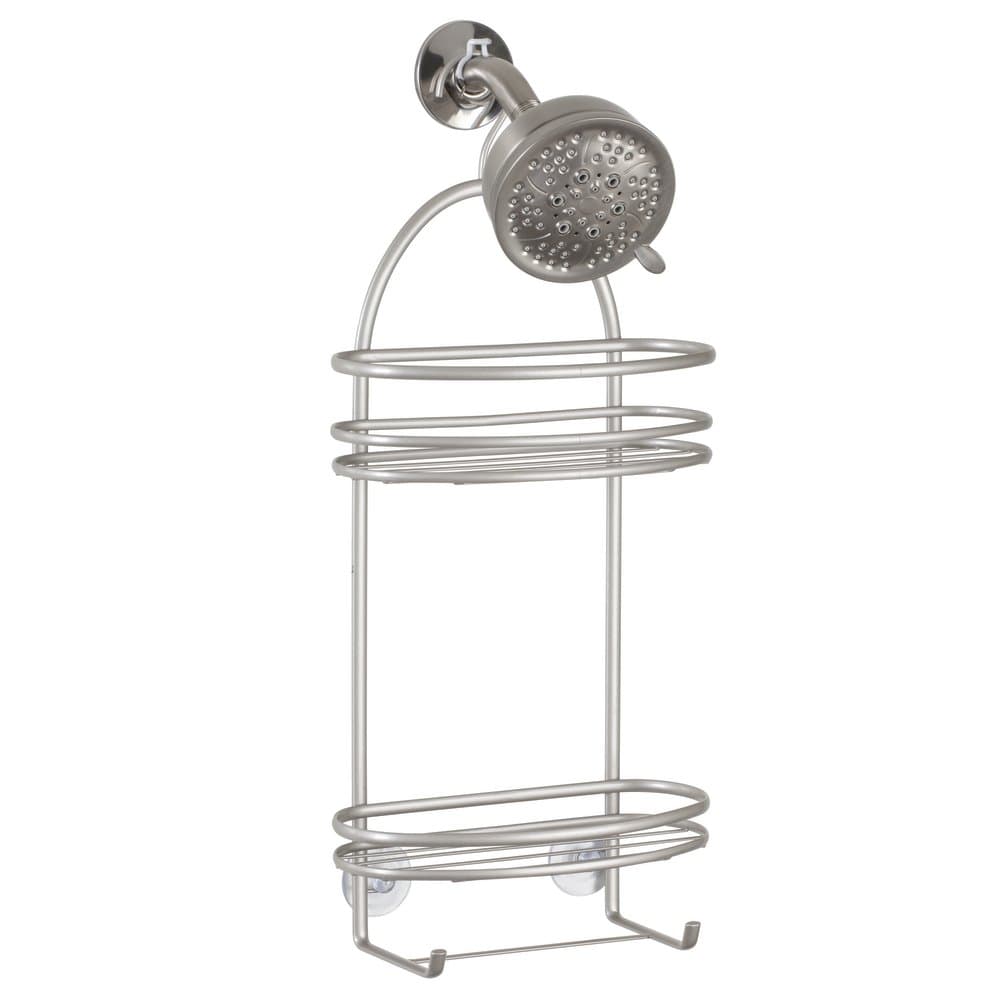 InterDesign Axis Hanging Shower Caddy - Bathroom Storage Shelves for Shampoo, Conditioner and Soap, Satin