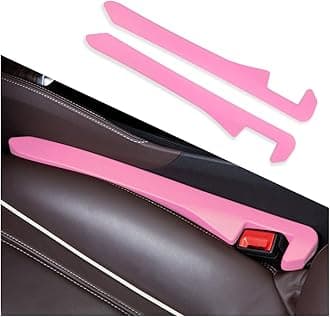 2PCS Car Seat Gap Filler,Super Flexible Car Side Seat Gap Filler Car interior Accessories,Universal CCar Organizer Between Seats for Tightly Filling Seat Gaps (Pink)……