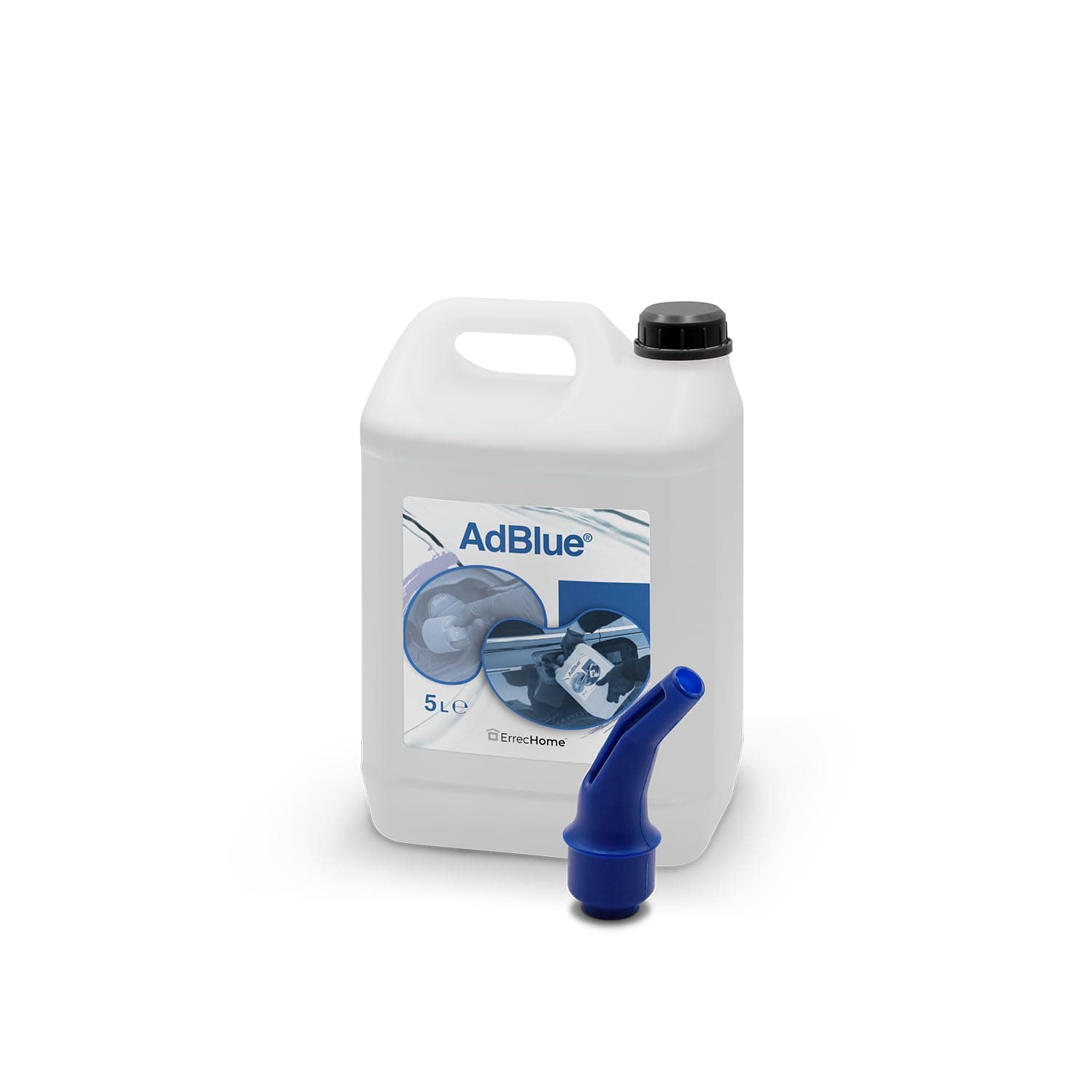 AdBlue Diesel Engine Additive with Easy-Pour Spout, for NOx Emission Reduction Based on Urea, Conforms to ISO 22241-1, 5 L Tank