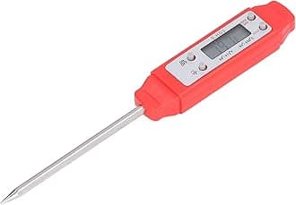 Digital Food Thermometer, Digital Food Thermometer Automatic Calibration Pen High Accuracy Electronic Pocket Thermometer Yellow for Home Use, Multifunctional Accessory (Red)