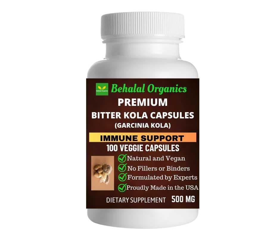 Bitter Kola Supplement Capsules, 100 Count, 500mg Each, Quick Release Formula