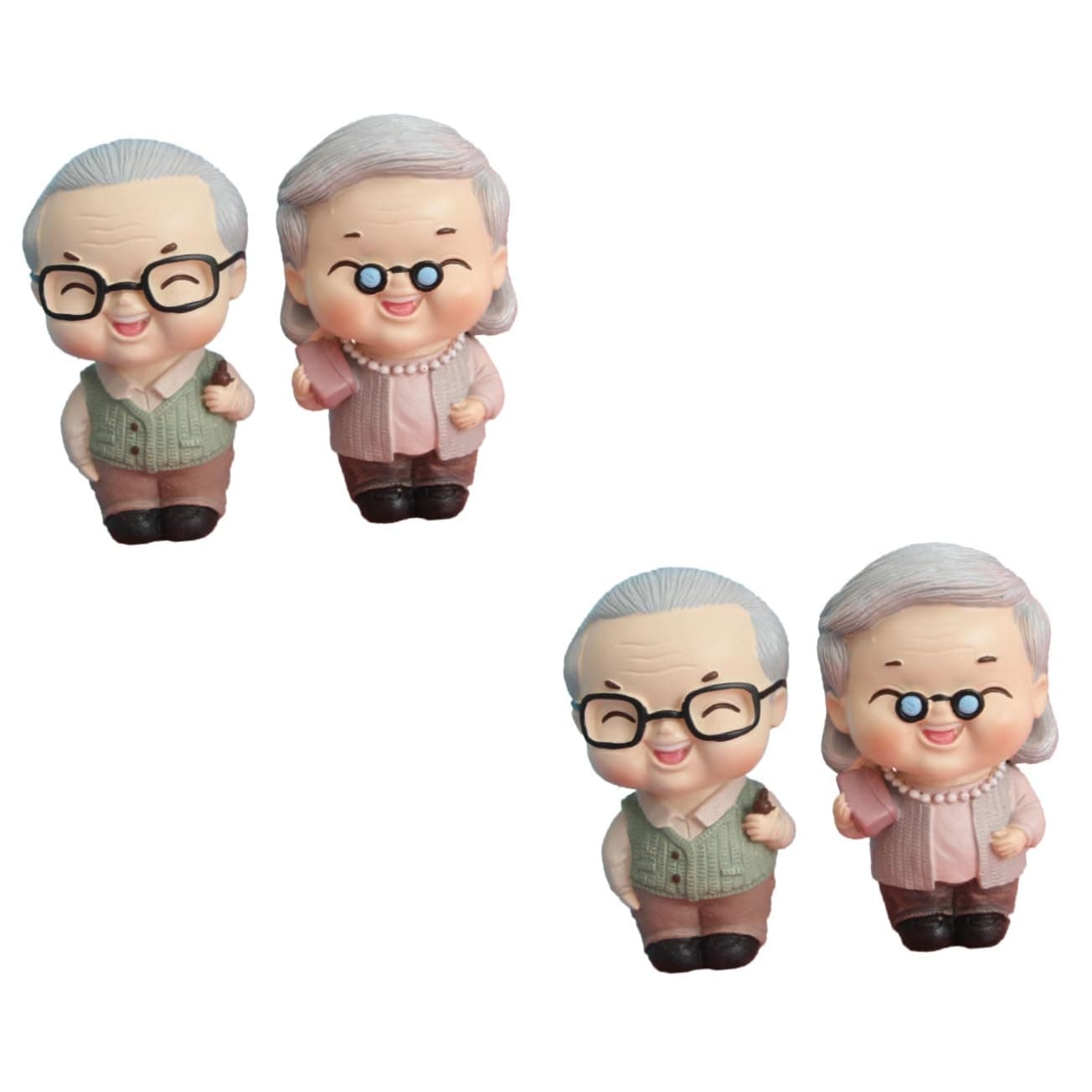 Abstract and Creative Desk Decorations Statue Sculpture 4 pcs Kitchen Cartoon Anniversary Creative Fairies Love Lovely Miniature Home Parents Bonsai Decor Decorations Wedding Christmas Collectible Cou