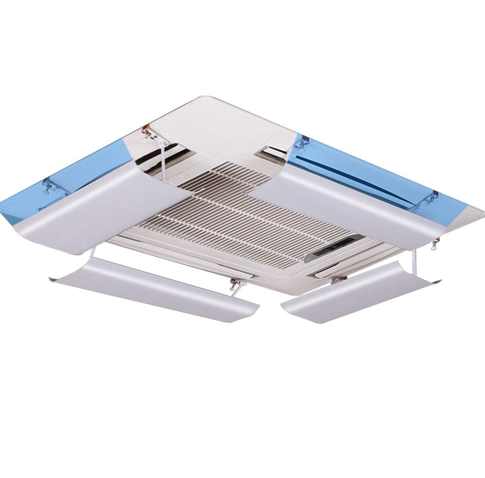 Air Conditioner Deflector for Ceiling Central Air Conditioning,Prevent The Air from Blowing Straight,Angle Adjustable,Suitable for 112cm,Lightweight Plastic Material(one Piece)