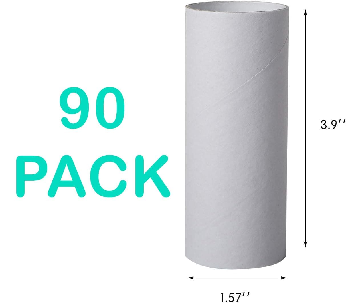 90 Pack Thick Cardboard Tubes For Crafts -Bulk Craft Rolls- Round Cardboard Tubes - Cardboard Tubes For Crafts - Toilet Paper Rolls Crafts -Craft Tubes- Paper Tube For Crafts- 1.57 x 3.9 Inches -White