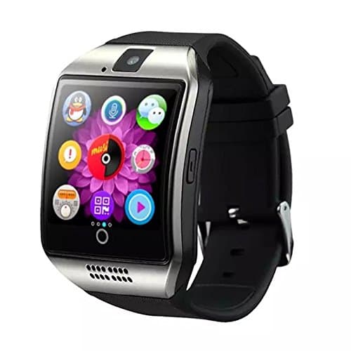 SmartWild Smart Watch Q18 with Touch Screen camera TF card Bluetooth smartwatch for Android and IOS Phone (Silver)