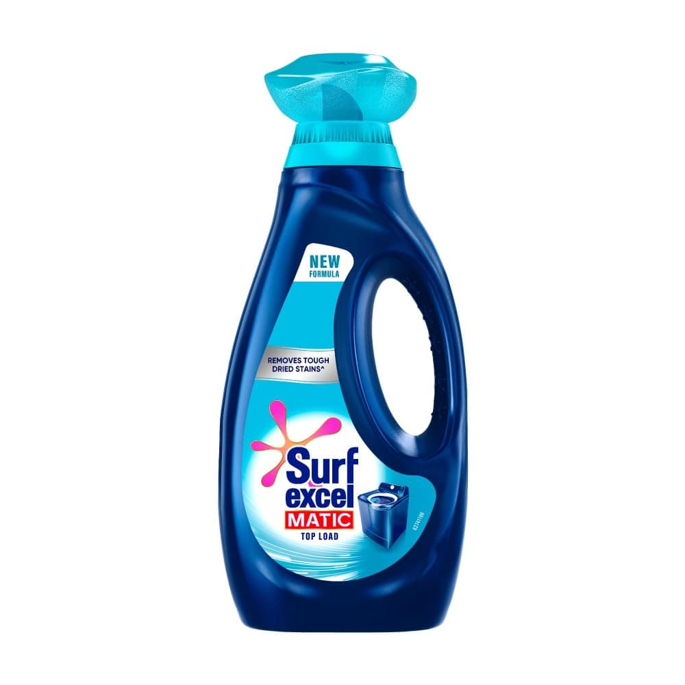 Surf Excel Matic Top Load Liquid Detergent 1L|| Specially designed to remove Tough Dried Stains, 1st time in Washing Machine