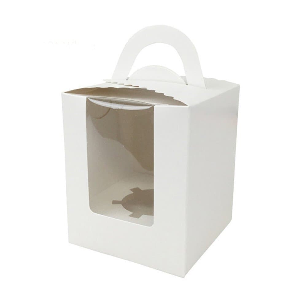 25 Cute Cupcake Boxes with Inserts for Wedding - Anniversary - Birthday - Christmas Holiday - Perfect Party Favor (Pack of 25)