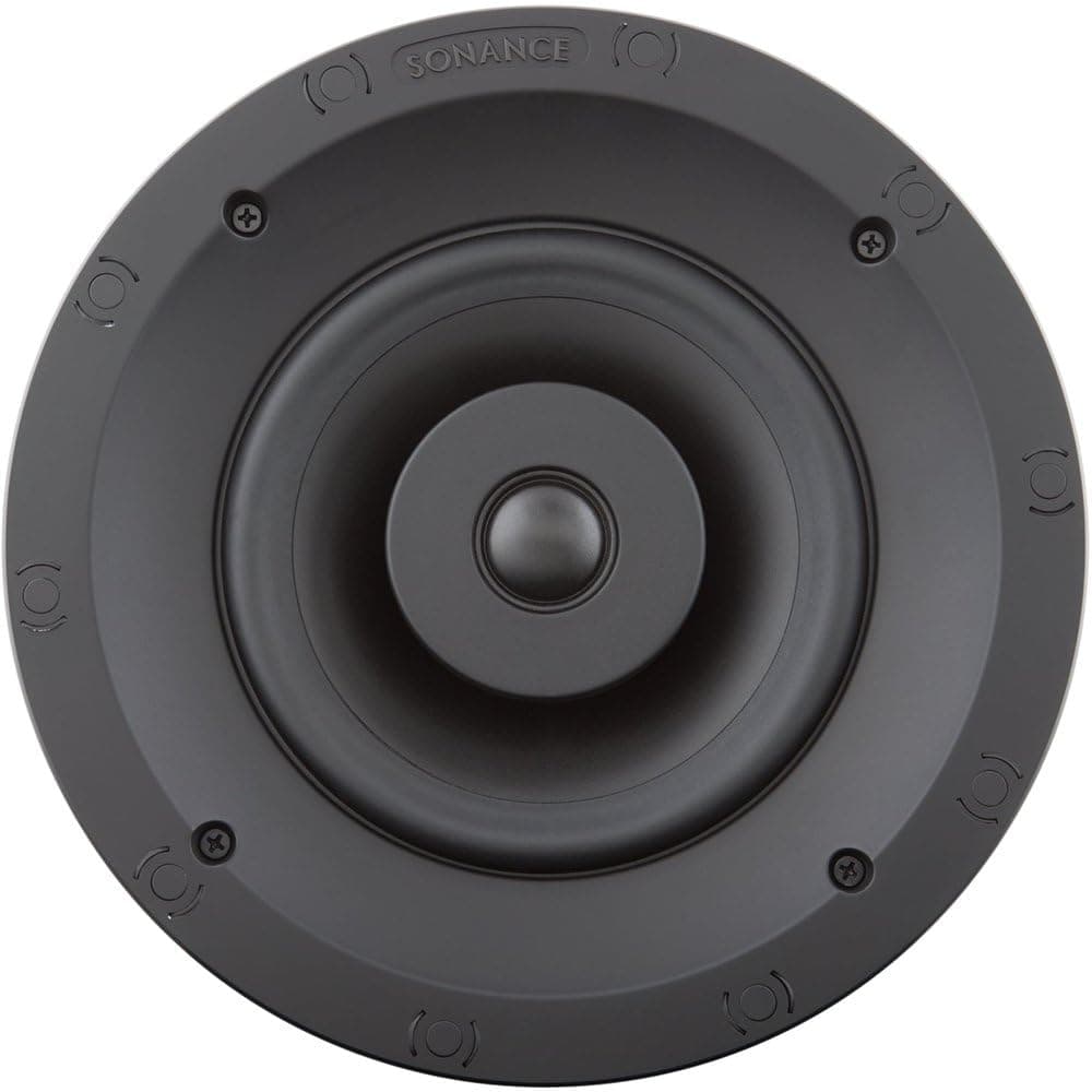 93088 Model VP60R Visual Performance Series Round in-Ceiling Speakers; 5 Watts Minimum/100 Watts Maximum Power Handling; 1" (25mm) Cloth Dome Tweeter; Frequency Response 48Hz - 20kHz; Pair
