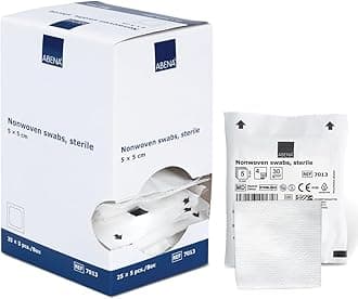 Gauze Pads, 25 Individually Packed Gauze Dressings For Wounds Sterile, 5x5cm Soft Absorbent Non Woven Swabs for Injury Dressing, Non-Adhesive Dressings for Wounds