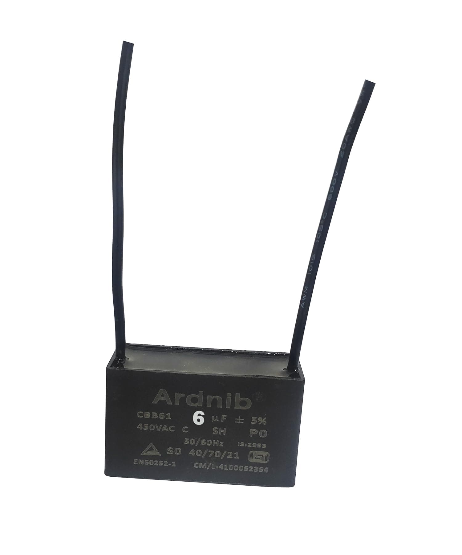 Kitchen Chimney Motor Capacitor 6uf/450vac Electrolytic Capacitor (Pack of 1) (6uf)