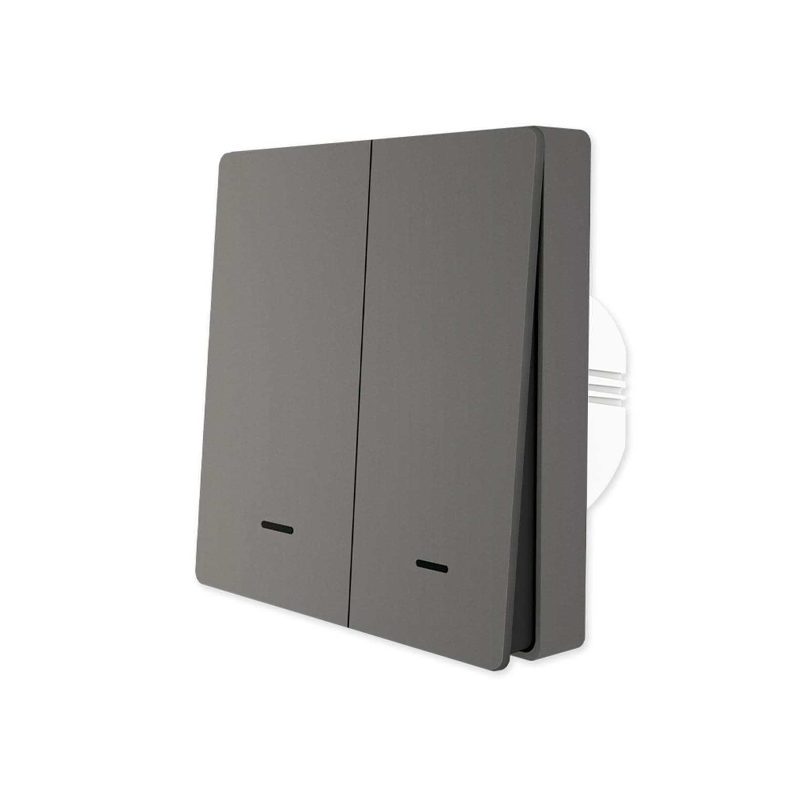 MOES ZigBee Smart Wall Light Switch No Neutral Wire Required, No Capacitor Needed, Smart Life Tuya Remote Control, Works with Alexa, Google Home, Tuya ZigBee Hub Required, 2 Gang, Grey