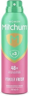 Mitchum Women Triple Odor Defense 48HR Protection Aerosol Deodorant & Anti-Perspirant, Powder Fresh, 200 ml