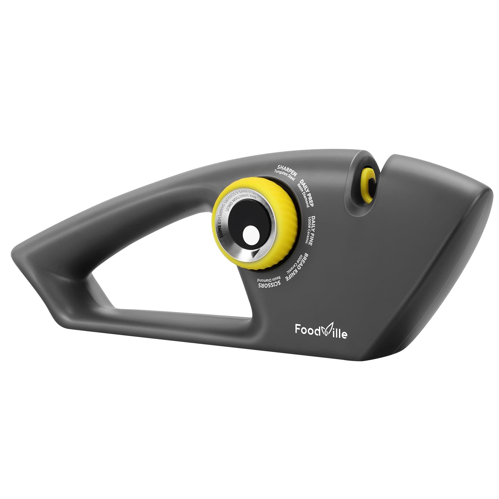 KS06 5 in 1 Knife Sharpener for Kitchen Knife 5-Stage Adjustable Handheld Manual Knife Sharpeners for Kitchen Knife, Chefs Knife Pocket Knife Bread Knife Serrated Knife & Scissors