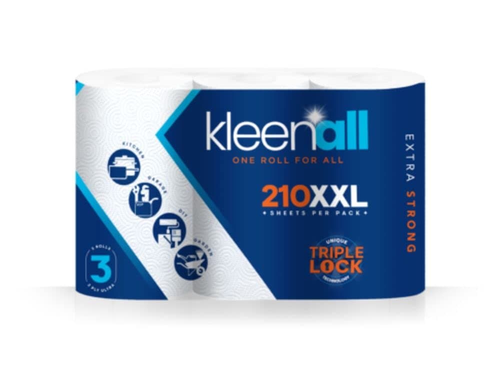 Kleen -All Kitchen Tissue Roll with Triple Lock (Pack of 12)|| UK Supplier