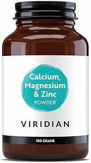 Viridian - Calcium Magnesium & Zinc Powder, 100g | with Vitamin C & Malic Acid | Supports Bone Health, Immunity & Cognitive Function | Skin, Hair, Nails & Eyes | Nutritionist Formulated