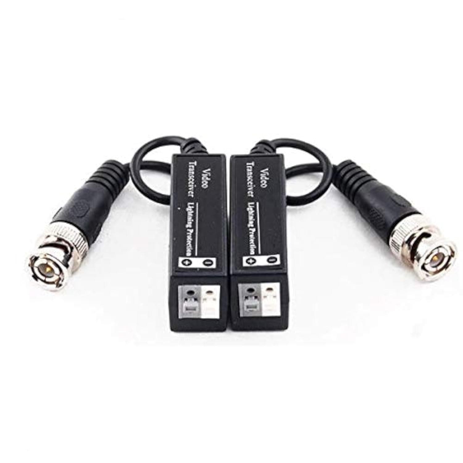 SEAHAVEN CCTV Passive Video Balun Transmitter & Transceiver with Cable for 1080P TVI/CVI/TVI/AHD/960H DVR Camera CCTV System, No Power Required (pack of-02)