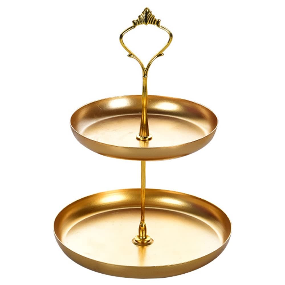 Cake Stands for Dessert Table, 2 Tier Cupcake Display Stand Fruit Plate, Metal Serving Tray,Dessert Candy Buffet Stand Tray, Tea Party Decor,Jewelry tray,for Wedding,Baby Shower,Home,Birthday Platter