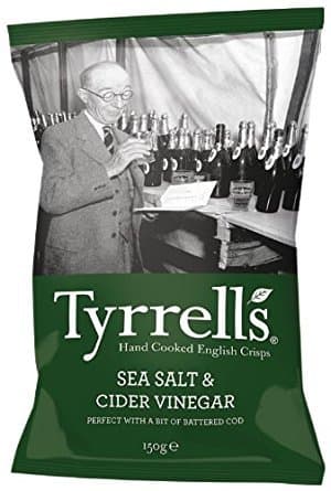 Tyrell's Tyrells Salt And Cider Vinegar Chips 150 G (Pack Of 12)