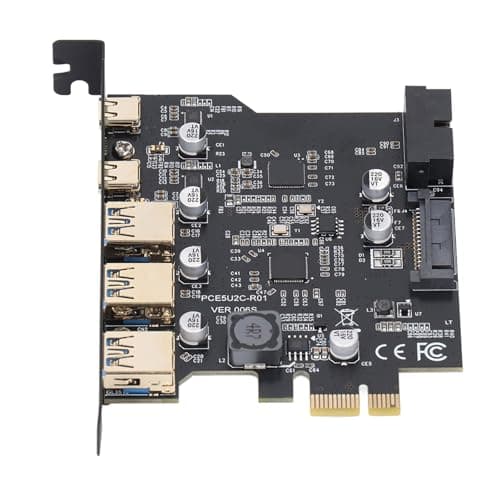 Annadue PCIe to USB 3.2 Gen 2 Card, 20Gbps 3 USB Type A 2 USB Type C Expansion Card
