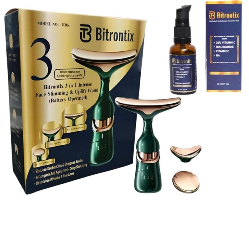 Bitrontix Face Slimming and uplift wand | Bitrontix Face Massager With Face Serum