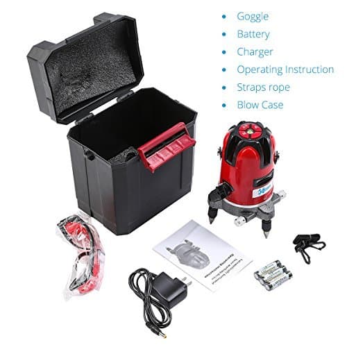 Navegando 5 Line 6 Point 360° Rotary Multipurpose Self-Leveling Output 4 Vertical 1 Horizontal Red Laser Lines Automatically Laser Marking Device Blow Box Kit