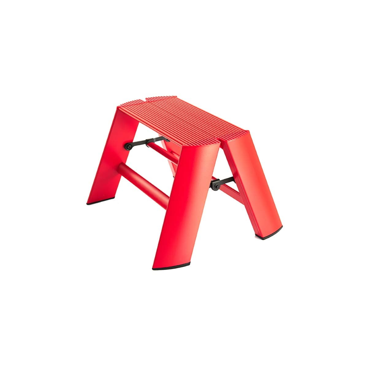 Hasegawa Ladders Lucano Step Stool, 1, Red