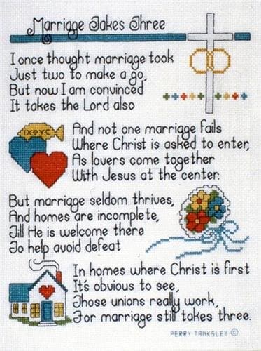Marriage Takes Three Cross Stitch Kit