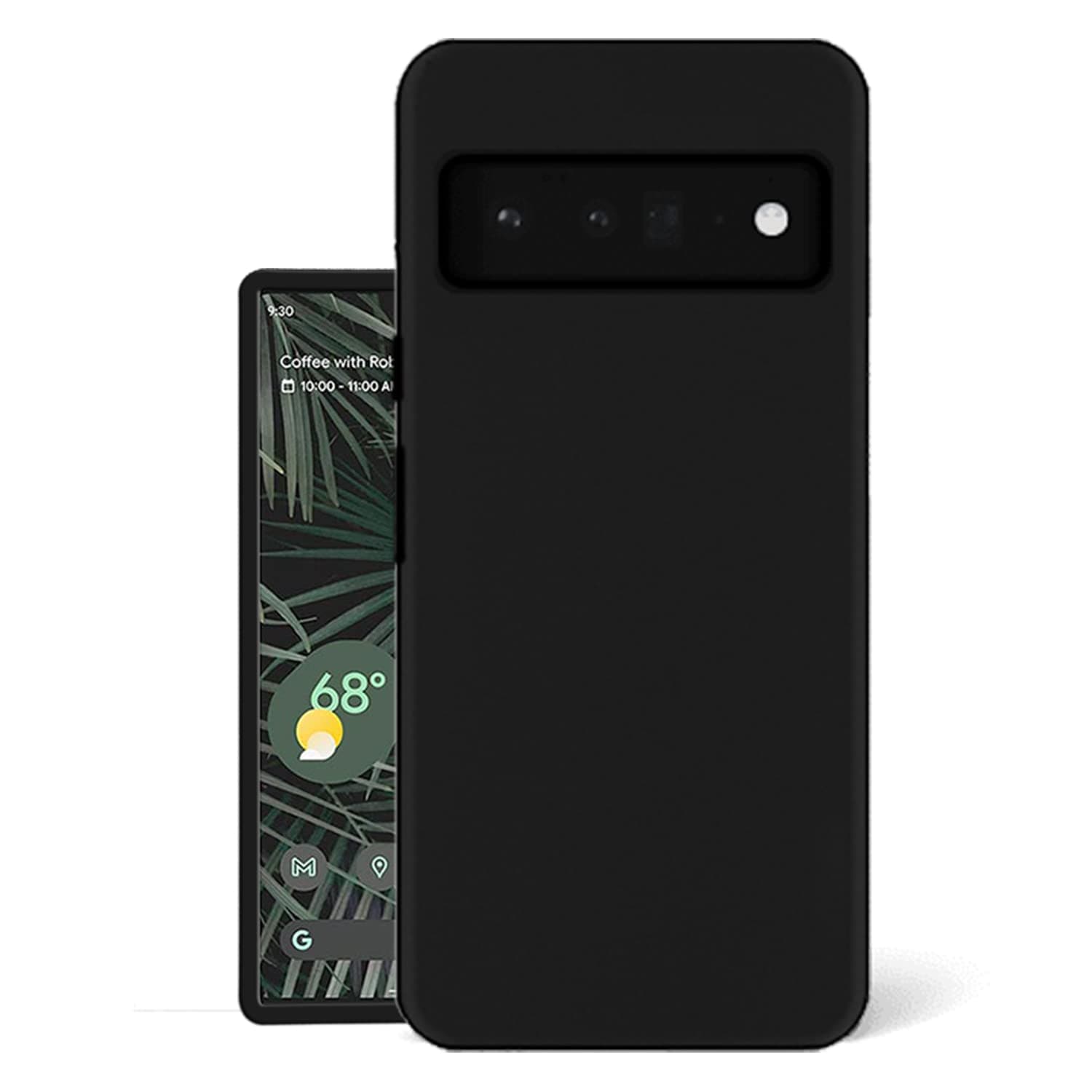 Rubber Exclusive Matte Finish Soft Back Case Cover for Google Pixel 6 Pro - Black