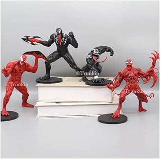 Trunkin | Venom Carnage PVC Action Figure | Legends Series 4 Pcs Set Venom and Carnage Character | Model Toys 16cm