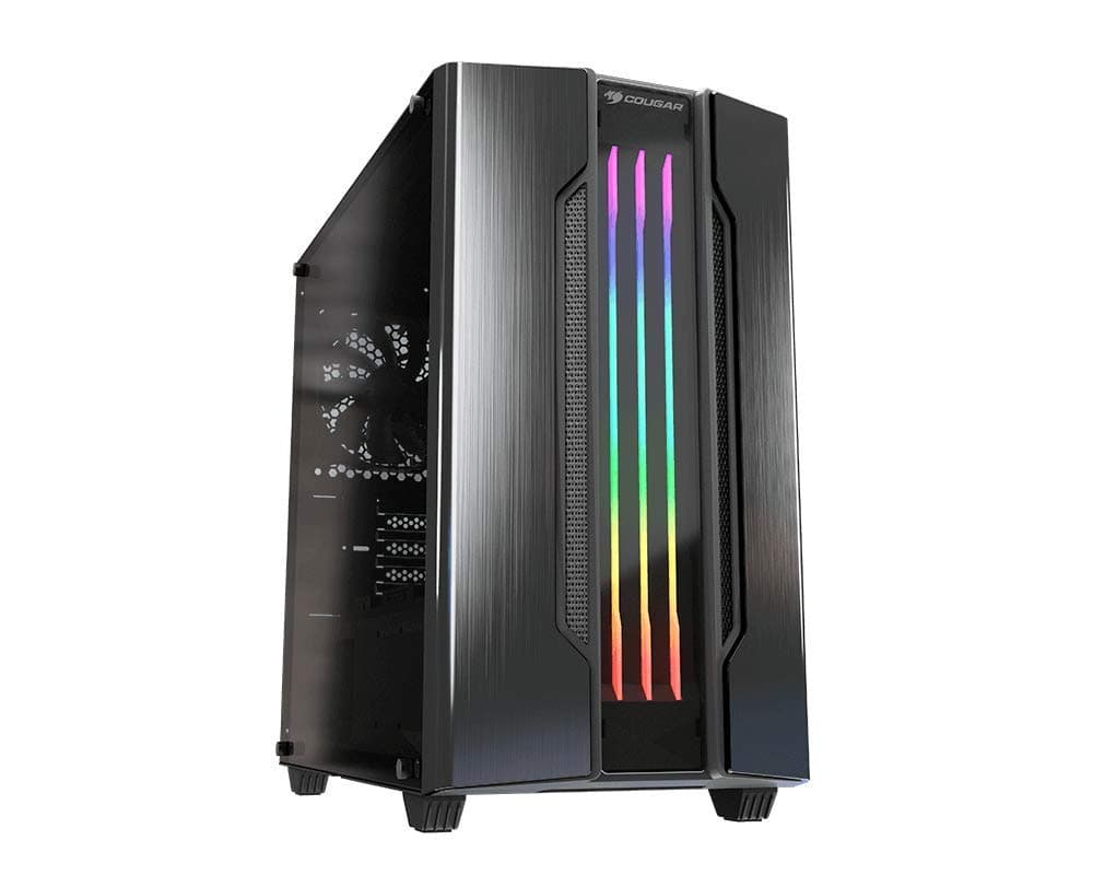 Cougar Gemini M Mini Tower Gaming Case with Addressable RGB and Dynamic Lighting Effects (Iron-Gray)