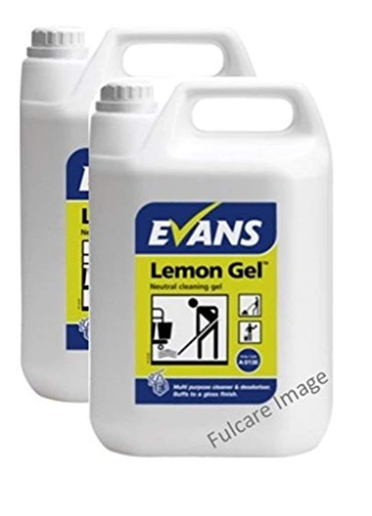 Evans Long Lasting Neutral Cleaning Lemon Gel 2 x 5 Litre Bottles.
