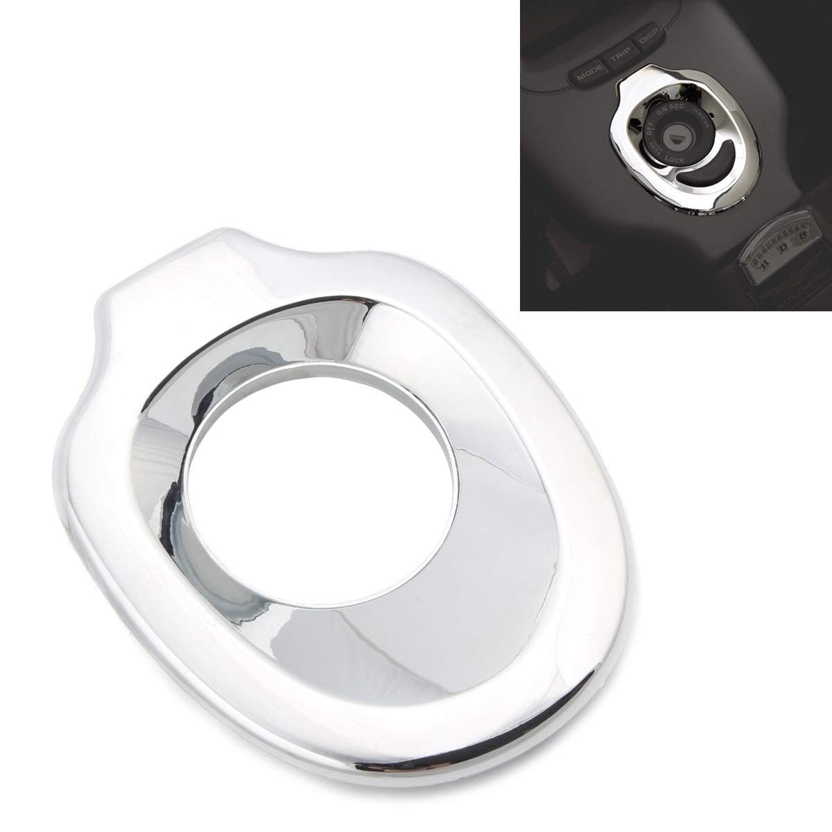 Motorcycle Chrome Fairing Ignition Key Accent Switch Trim Decorations Cover Panel for Honda Goldwing GL1800 2001-2005 Bokykits Parts