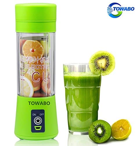 TOWABO USB Juicer Cup, Fruit Mixing Machine, Portable Personal Size Electric Rechargeable Mixer, Blender, Water Bottle