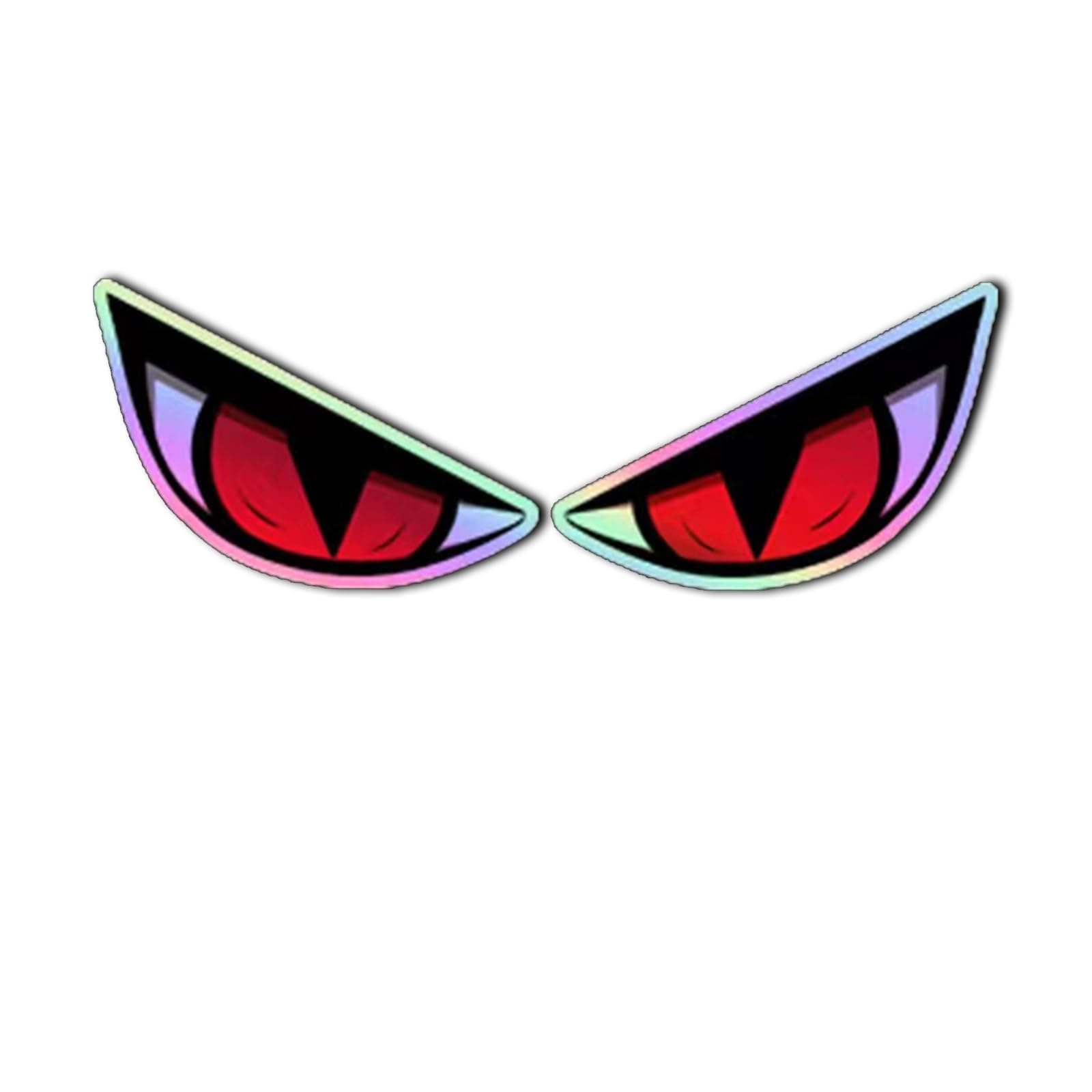 Devil - Eye Shaped Reflective Stickers: Ignite Your Ride's Personality (C, L)