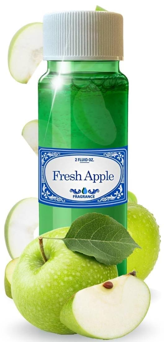 Generic Fresh Apple Concentrated Single Bottle 2.0 fl oz Rainbow Vacuum Fragrance, Hyla, Sirena, Diffusers, Aromatherapy, Rainmate, Fragrances, Not Made by Rexair or Rainbow, Clear