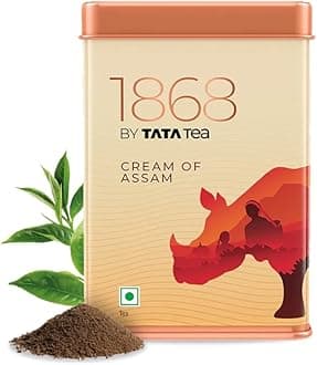 1868 by TATA Tea Cream of Assam, Pure Assam Chai, Bestselling CTC Tea, Rich, Malty, Aromatic, From House of TATA (30 Cups/100g)