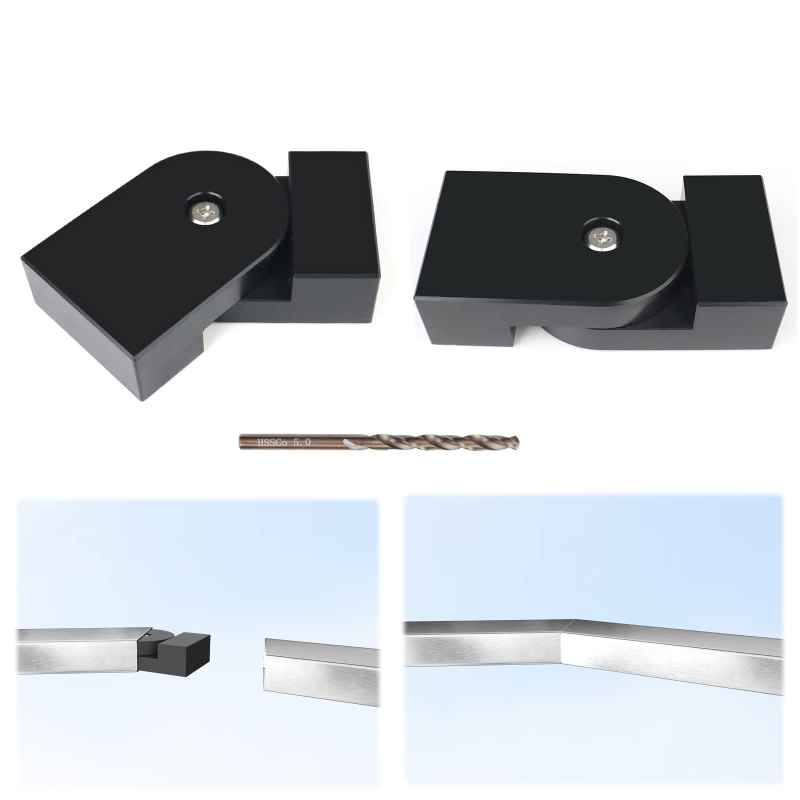 Muzata HT10 HL10 HT14 Flat Handrail Accessories - 2Pack Level Pivot Connector High Strength POM Handrail Fittings, HA24 BNP