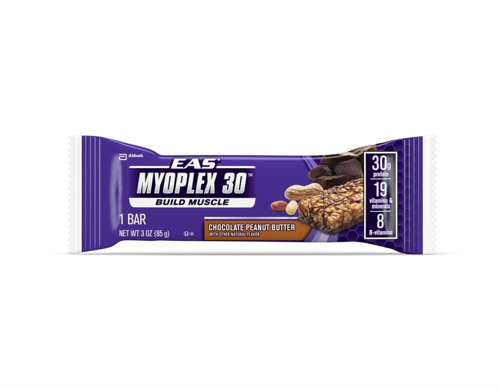 EAS Myoplex 30 Chocolate Peanut Butter Bars, 6 Count