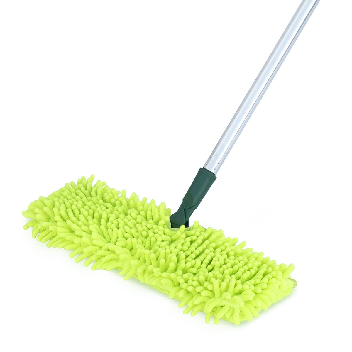Telescopic Microfiber Dry/Wet Mop – Dust Mopping for Cleaning Hardwood Floors, Tile, Laminate | Swivel Sweeper with Washable Pad and Extendable Metal Handle