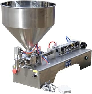 DMC-FPPS Semi-automatic Liquid Filling Machine Paste 10-100ml - Single Nozzle - Capacity of Hopper 30L Pneumatic Paste Filling Machine for Paste Cream Cosmetic Filler